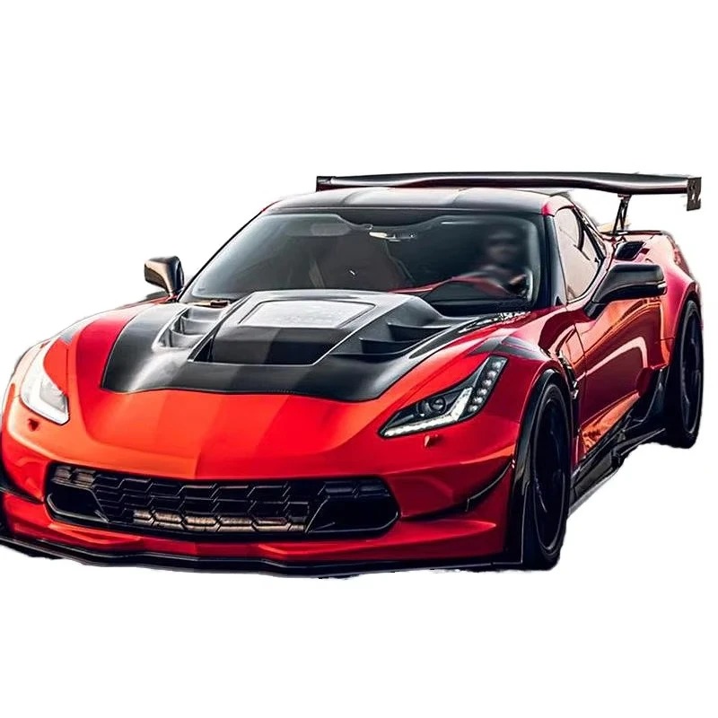 Carbon Fiber Sport Hood Cover for New Single-Sided Corvette C7 Z06 Upgrade Car Accessory